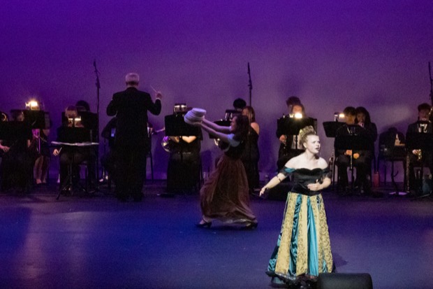 A solo moment in the spotlight